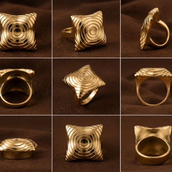 Geometric Dome Ring