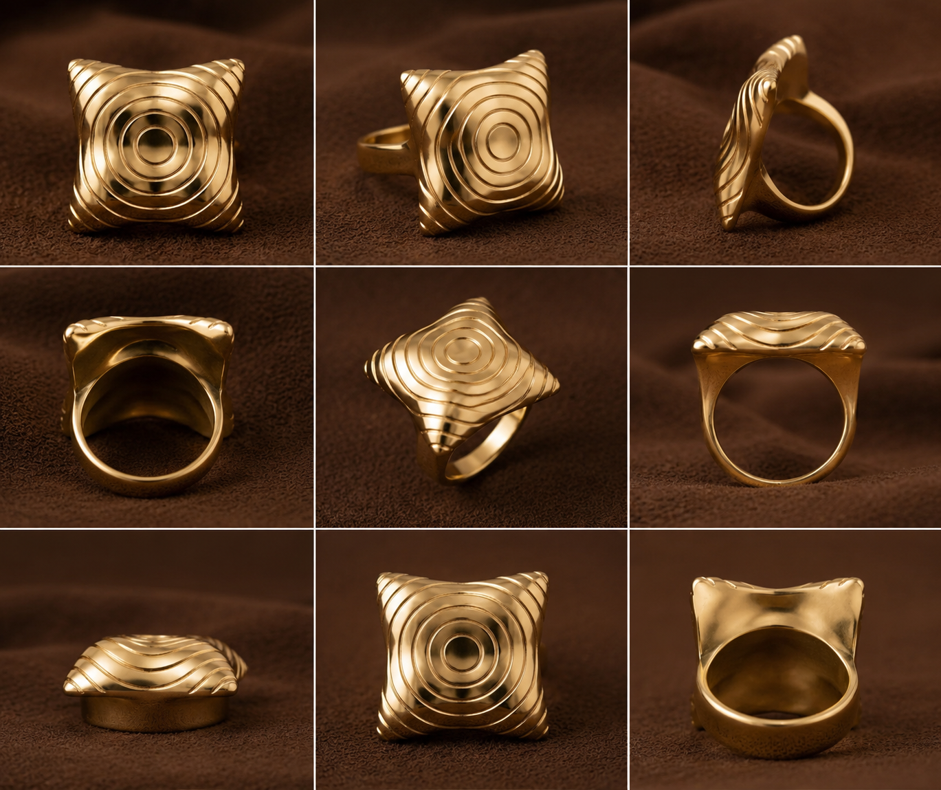 Geometric Dome Ring