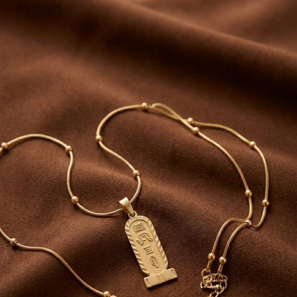 Egyptian Cartouche Pendant Necklace